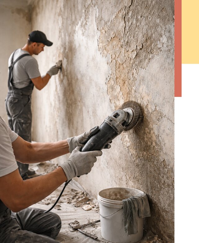 Снятие и удаление краски со стен в Мончегорске от 2121 руб. — ОТДЕЛОЧНИК-Мнч