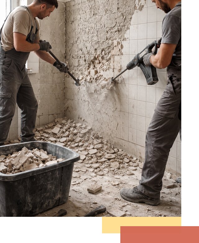 Демонтаж плитки со стен в Мончегорске быстро и аккуратно