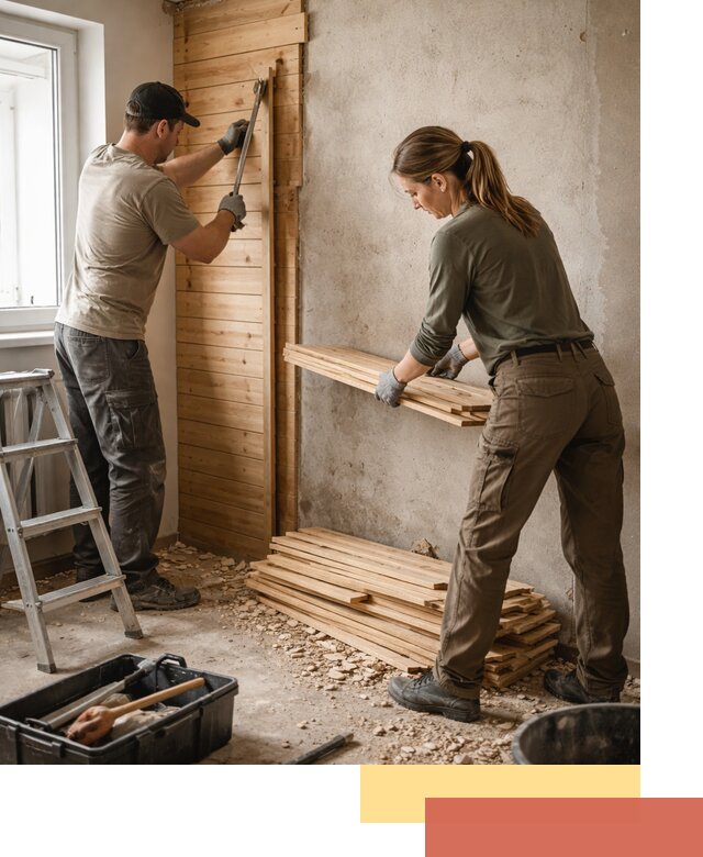 Демонтаж вагонки со стен в Мончегорске — профессиональный демонтаж