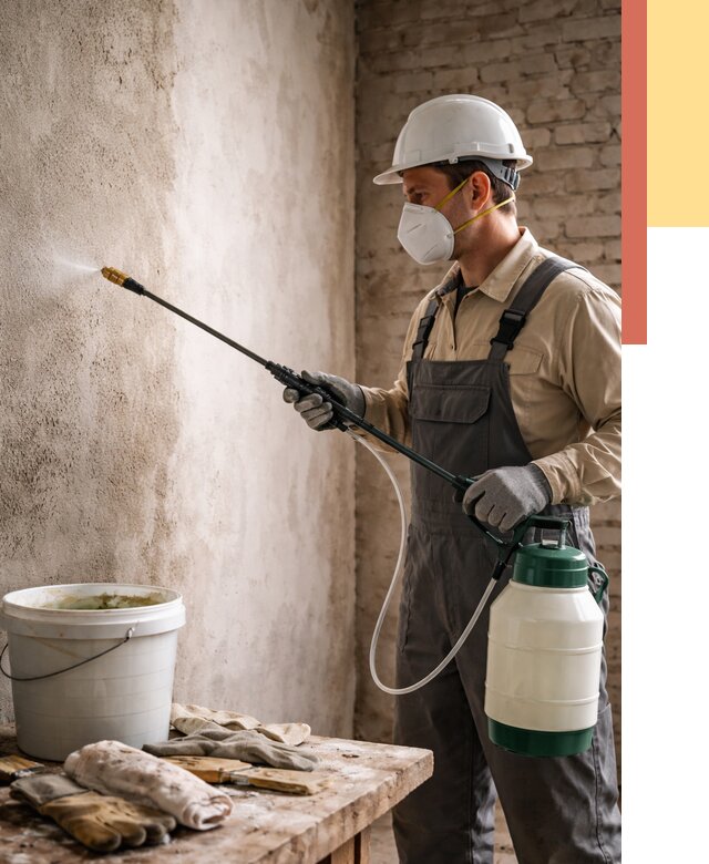 Антисептическая обработка стен в Мончегорске от 1212 руб. — быстро и недорого | ОТДЕЛОЧНИК-Мнч