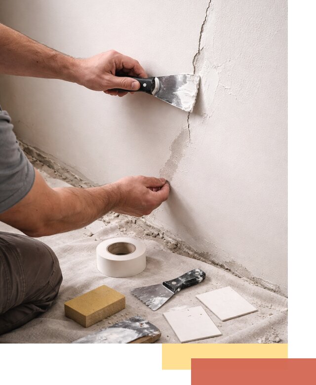 Заделка трещин и сколов в стенах и потолках в Мончегорске