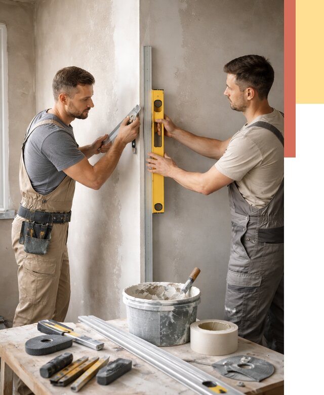 Выведение углов стен в Мончегорске от 1869 руб. быстро и недорого | ОТДЕЛОЧНИК-Мнч