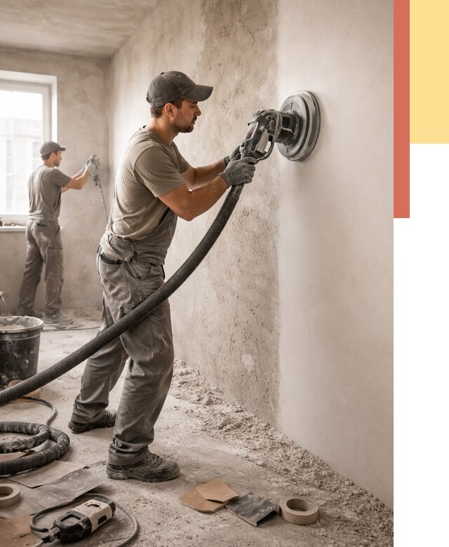 Шлифовка стен в Мончегорске от 1212 руб/м2 — быстро и недорого | ОТДЕЛОЧНИК-Мнч