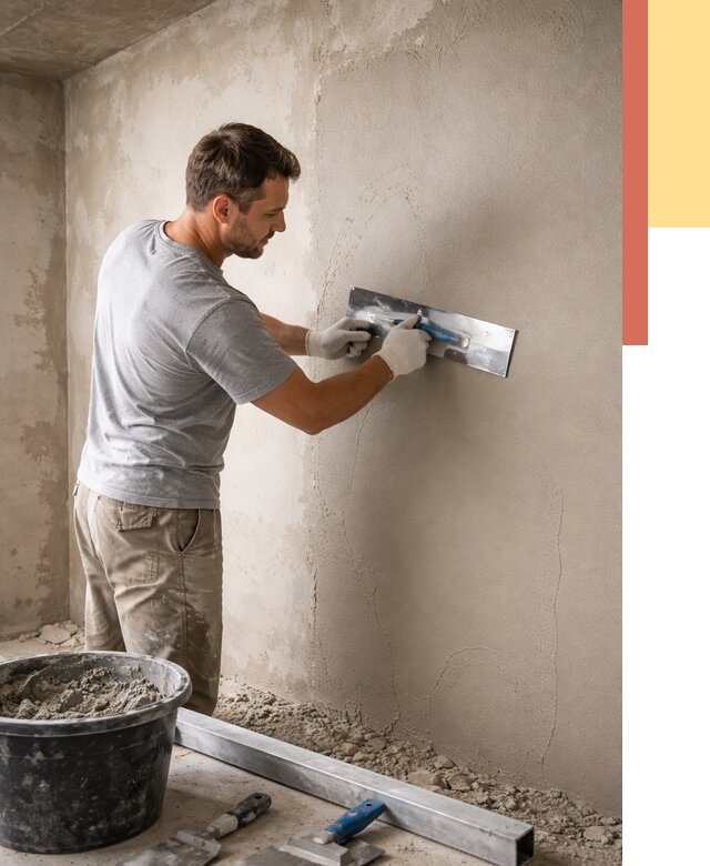 Штукатурка стен без маяков в Мончегорске от 7272 руб/м2 — услуги и цена | ОТДЕЛОЧНИК-Мнч