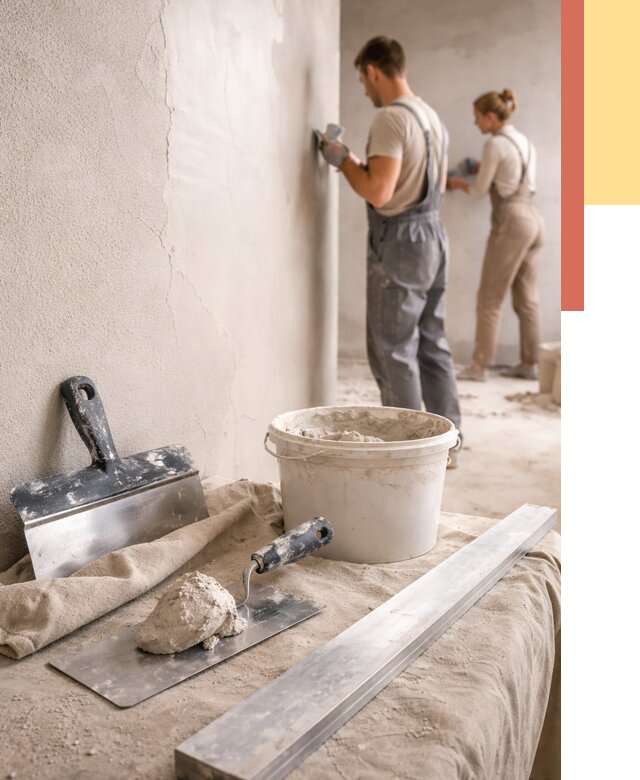 Штукатурка стен гипсовая в Мончегорске от 4545 руб/м2 — быстро и недорого | ОТДЕЛОЧНИК-Мнч