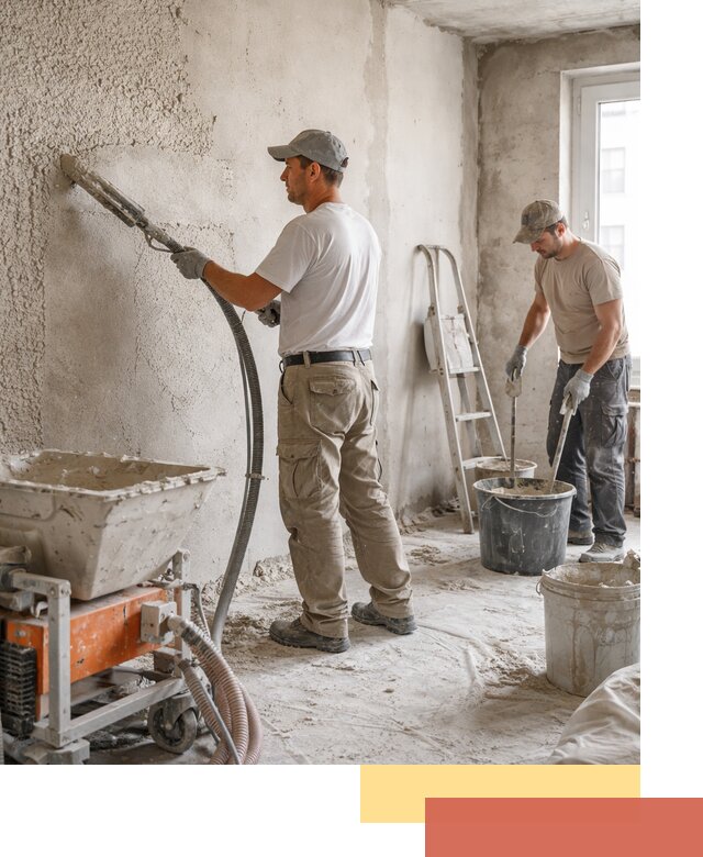 Машинная штукатурка стен в Мончегорске — быстро и качественно