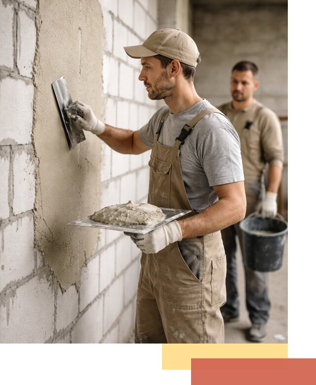 Штукатурка стен из газобетона в Мончегорске под ключ