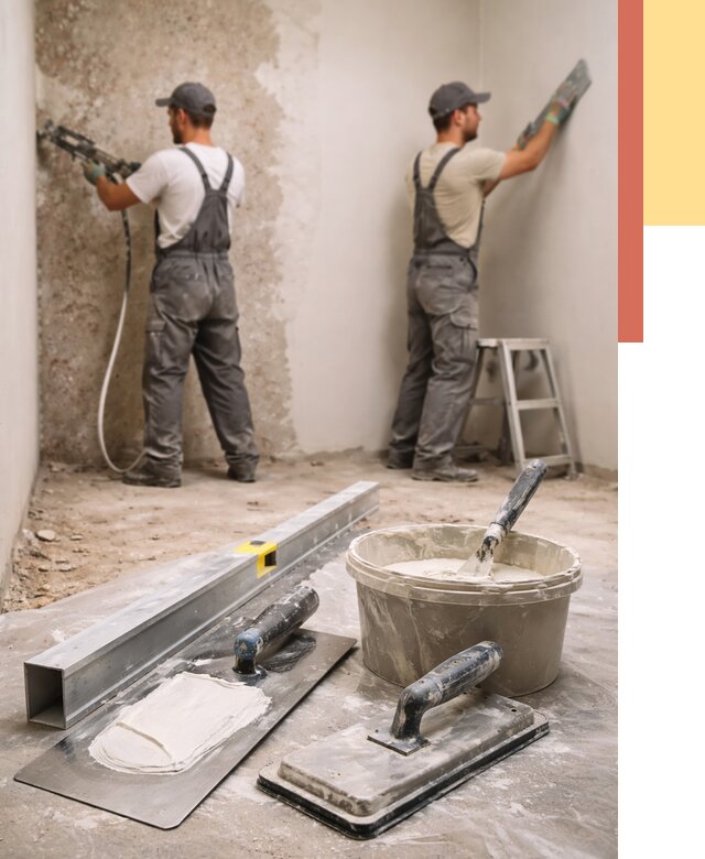 Штукатурка стен под обои в Мончегорске от 4545 руб./м2 — выравнивание под обои | ОТДЕЛОЧНИК-Мнч