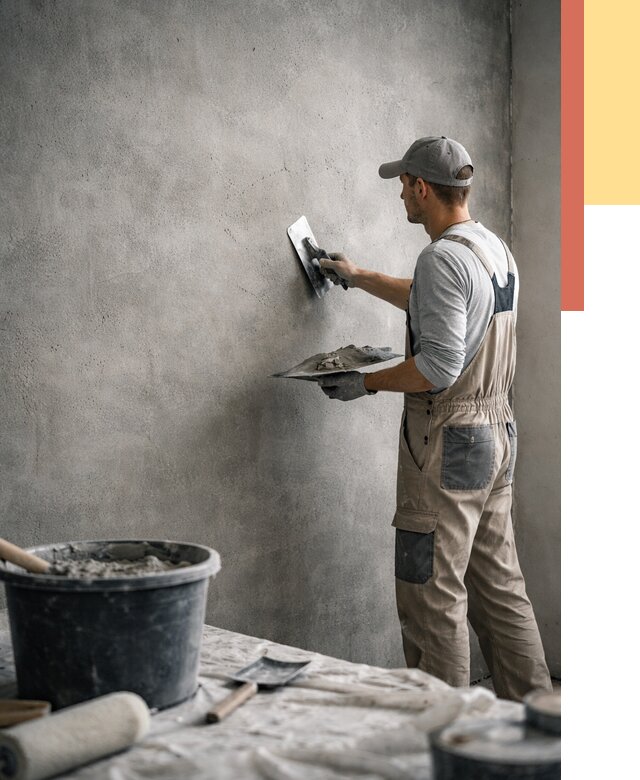 Декоративная штукатурка под бетон в Мончегорске от 2525 руб./м² — нанесение под ключ | ОТДЕЛОЧНИК-Мнч