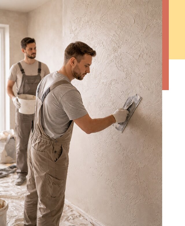 Фактурная штукатурка стен в Мончегорске от 4242 руб./м² — заказать под ключ | ОТДЕЛОЧНИК-Мнч