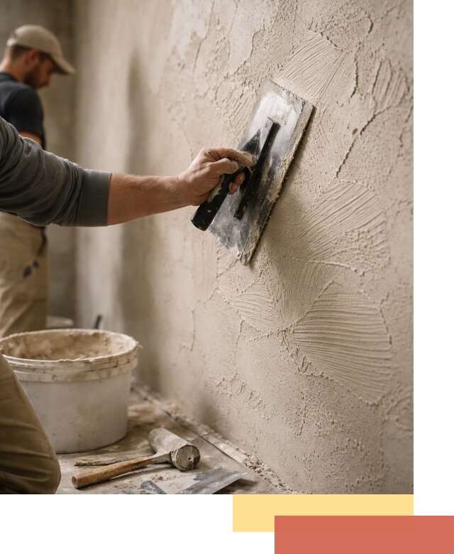 Фактурная штукатурка стен в Мончегорске — монтаж, отделка, реставрация