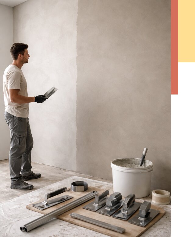 Нанесение микроцемента на стены в Мончегорске от 3232 руб./м2 под ключ | ОТДЕЛОЧНИК-Мнч