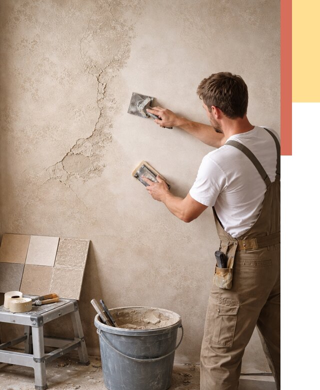 Ремонт декоративной штукатурки в Мончегорске от 4545 руб. под ключ | ОТДЕЛОЧНИК-Мнч