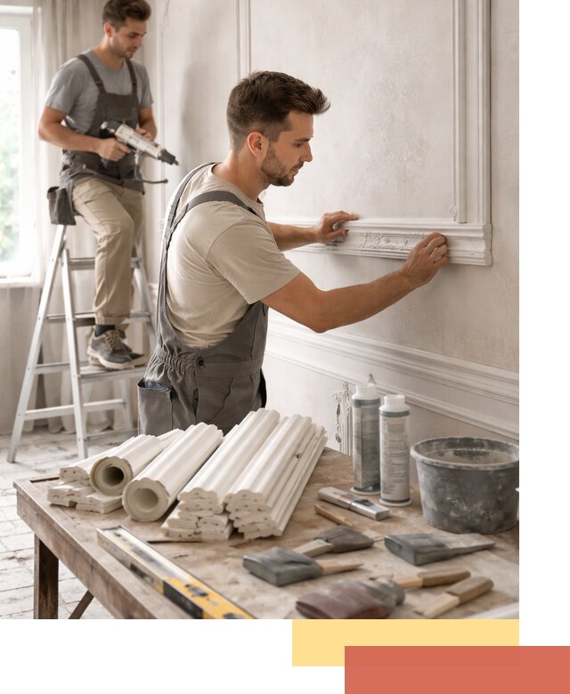 Монтаж лепнины на стены в Мончегорске профессионально и качественно