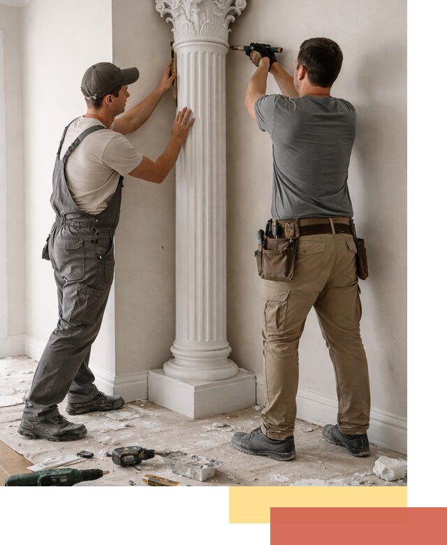 Установка декоративных колонн в Мончегорске под ключ