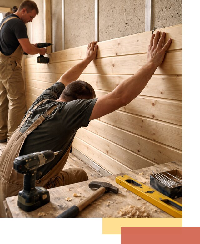 Монтаж деревянной вагонки на стены в Мончегорске быстро и качественно