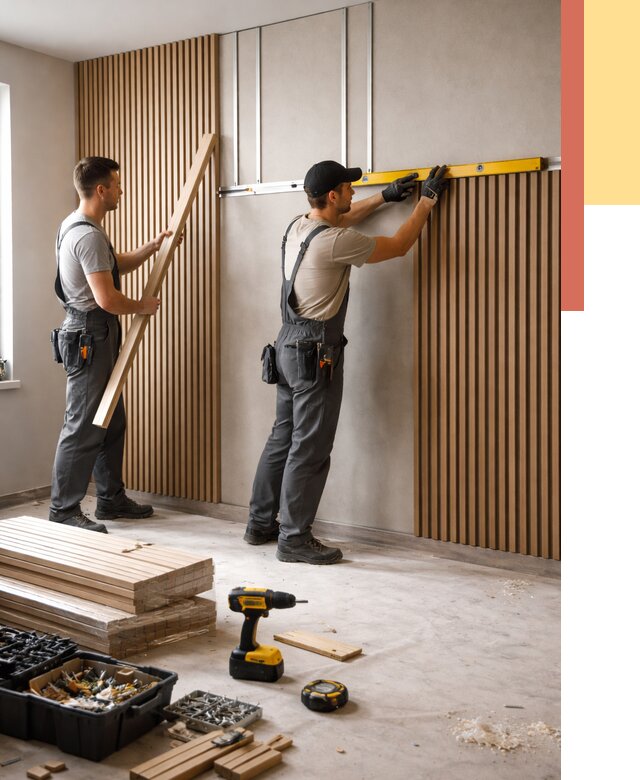 Монтаж реечных панелей на стены в Мончегорске от 1212 руб. — быстро и недорого | ОТДЕЛОЧНИК-Мнч