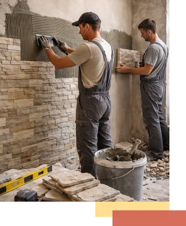 Монтаж искусственного камня в Мончегорске — облицовка стен и фасадов