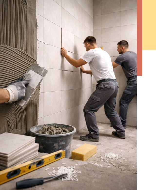 Укладка плитки на стены в Мончегорске от 859 руб. — качественно и недорого | ОТДЕЛОЧНИК-Мнч