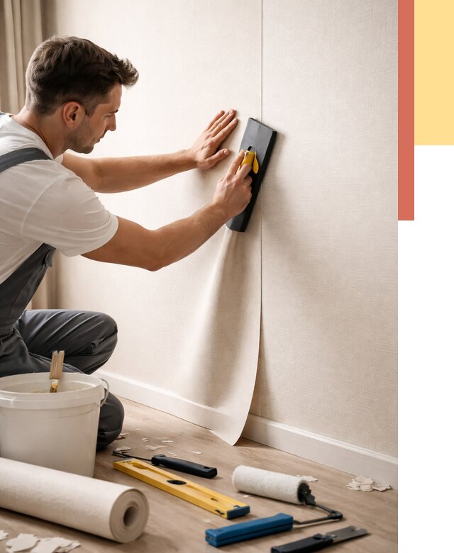 Поклейка виниловых обоев в Мончегорске от 4545 руб. | Быстро и недорого — ОТДЕЛОЧНИК-Мнч