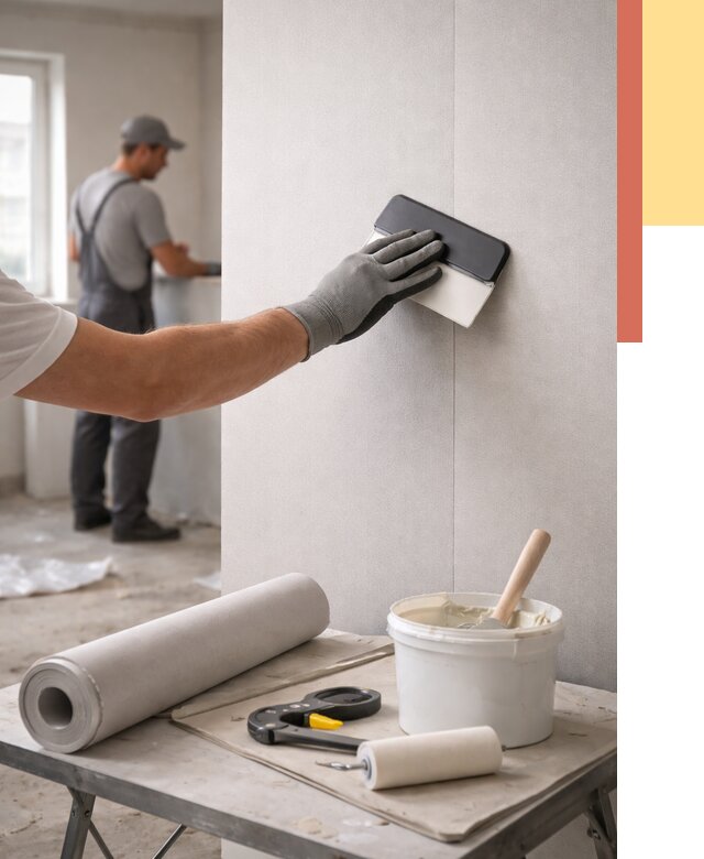 Поклейка обоев под покраску в Мончегорске от 3535 руб. за м2 | ОТДЕЛОЧНИК-Мнч