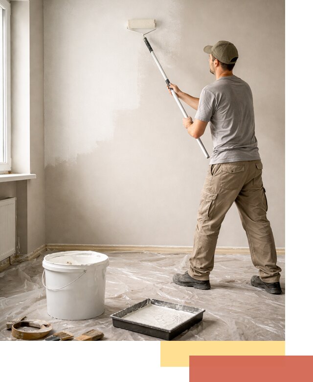 Покраска стен латексной краской в Мончегорске качественно и быстро