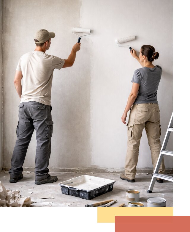 Окраска стен по стеклохолсту в Мончегорске качественно и долговечно