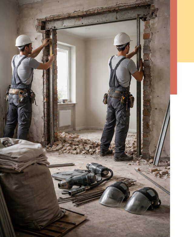 Расширение дверного проема в Мончегорске от 12625 руб. под ключ | ОТДЕЛОЧНИК-Мнч