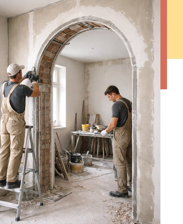 Устройство арочного проема в Мончегорске от 9595 руб. под ключ — быстро и недорого | ОТДЕЛОЧНИК-Мнч