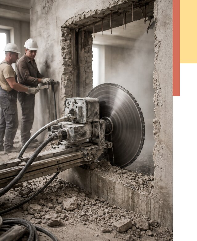 Алмазная резка проемов в Мончегорске от 4545 руб. быстро и недорого | ОТДЕЛОЧНИК-Мнч