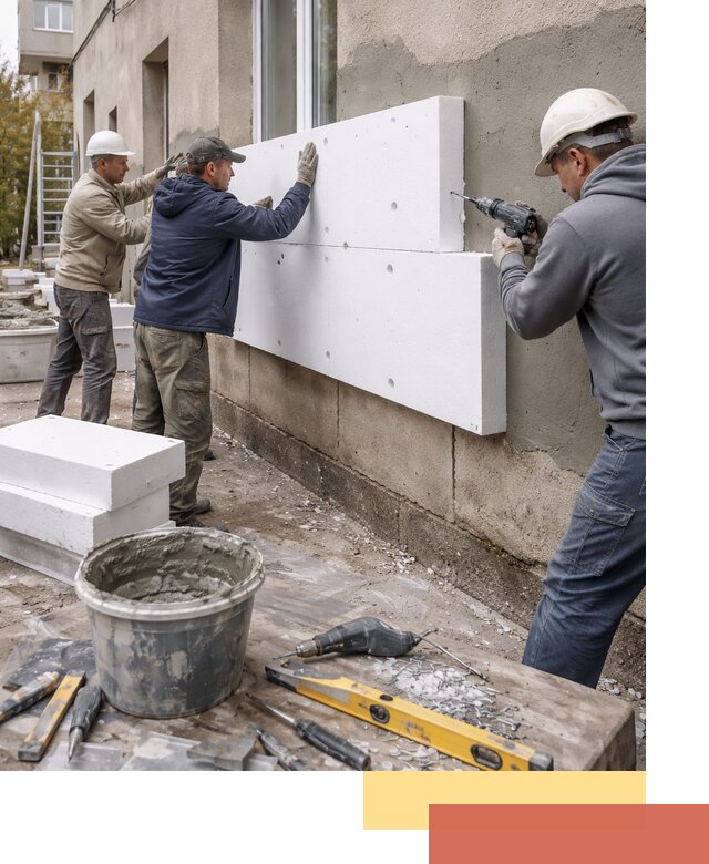 Утепление наружных стен пенопластом в Мончегорске