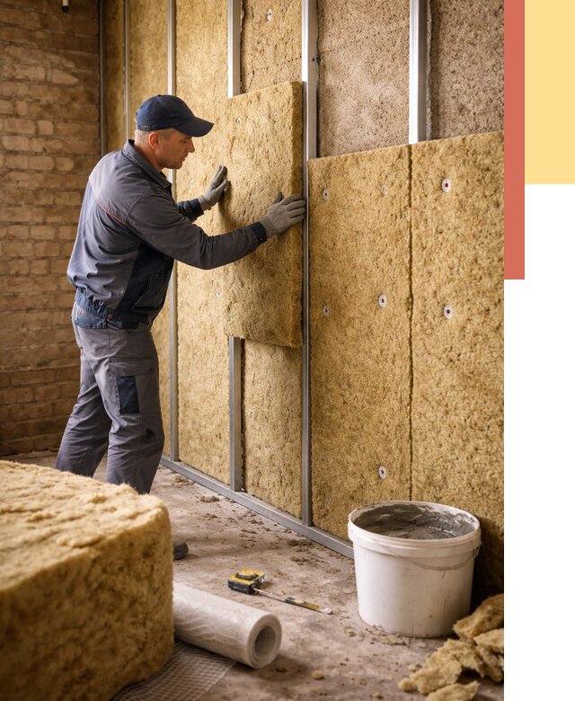 Утепление стен минватой в Мончегорске от 1364 руб./м2 — недорого и быстро | ОТДЕЛОЧНИК-Мнч