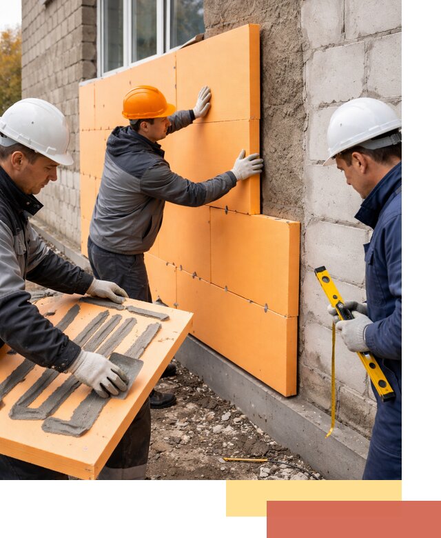 Утепление фасада пеноплексом под ключ в Мончегорске