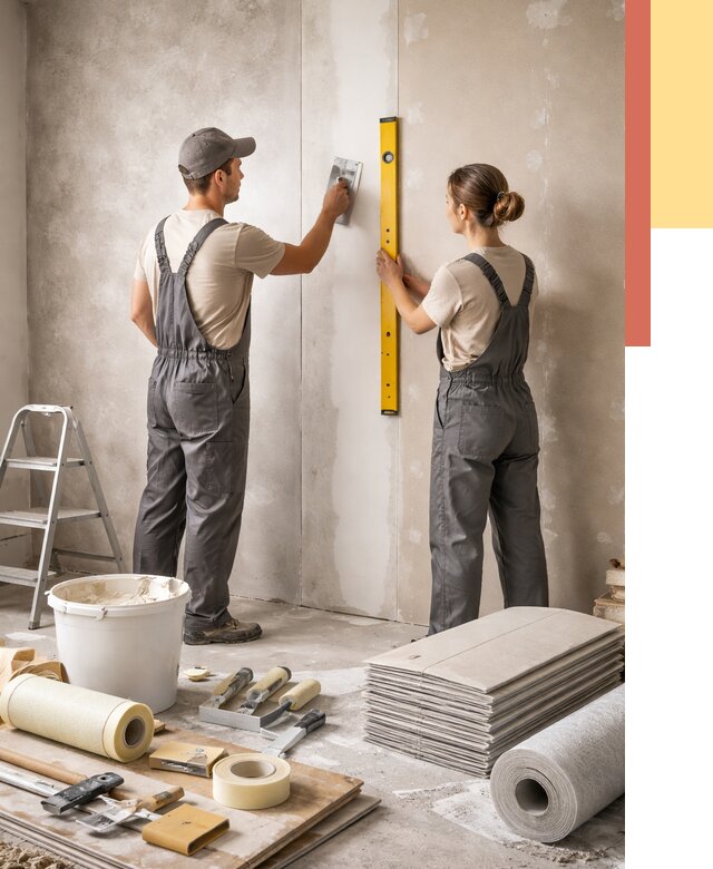 Отделка стен в Мончегорске от 1515 руб/м² — недорого, быстро, под ключ | ОТДЕЛОЧНИК-Мнч