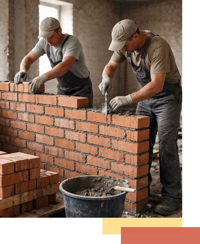 Кладка кирпичных перегородок под ключ в Мончегорске