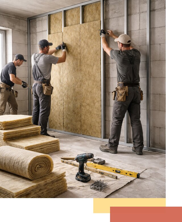 Шумоизоляция перегородок из блоков в Мончегорске — монтаж и защита шумоизоляцией