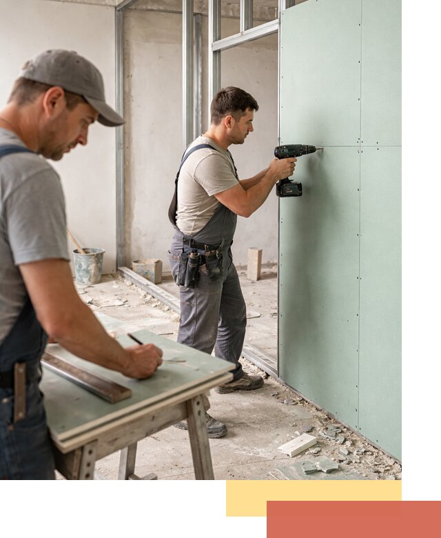 Перегородки из влагостойкого гипсокартона под ключ в Мончегорске