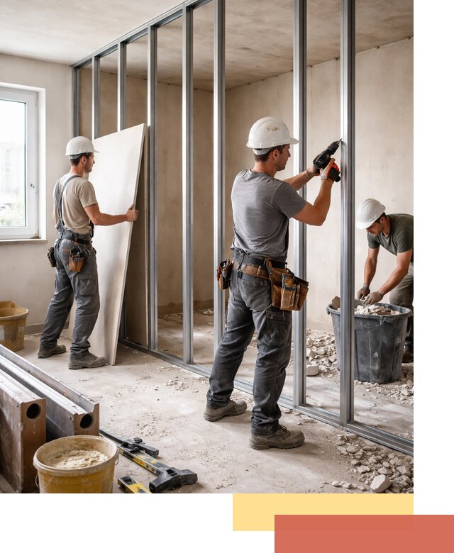 Перенос гипсокартонной перегородки в Мончегорске профессионально и быстро