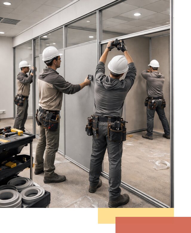 Мобильные офисные перегородки под ключ в Мончегорске