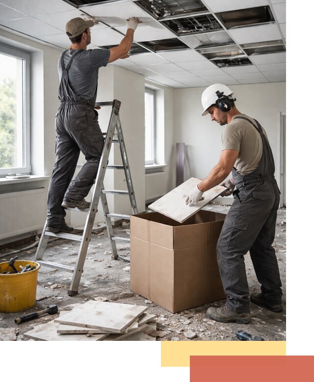 Демонтаж потолочной плитки в Мончегорске быстро и аккуратно