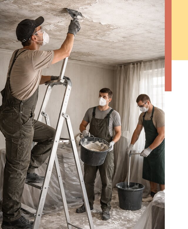 Удаление побелки с потолка в Мончегорске от 2525 руб. быстро и недорого | ОТДЕЛОЧНИК-Мнч