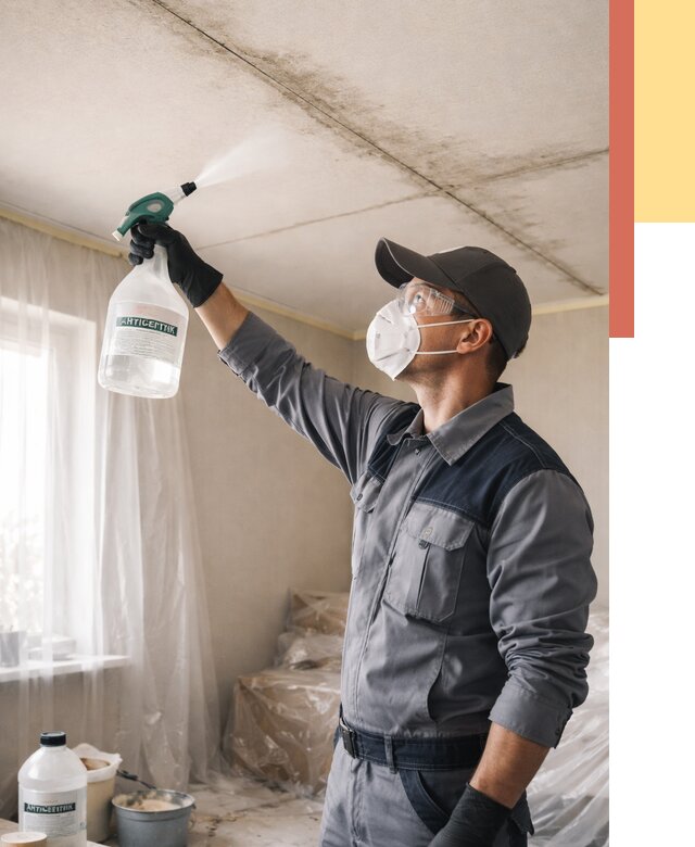 Антисептическая обработка потолка в Мончегорске от 2525 руб. | ОТДЕЛОЧНИК-Мнч