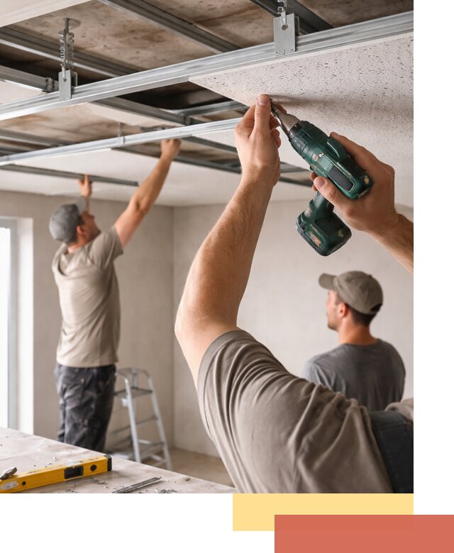 Монтаж акустического потолка в Мончегорске под ключ