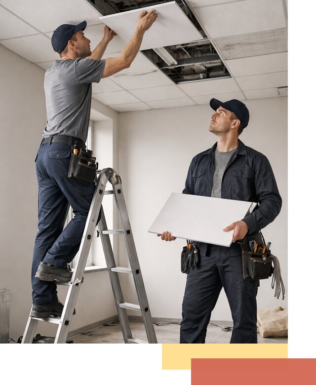 Обслуживание подвесного потолка в Мончегорске — ремонт и чистка