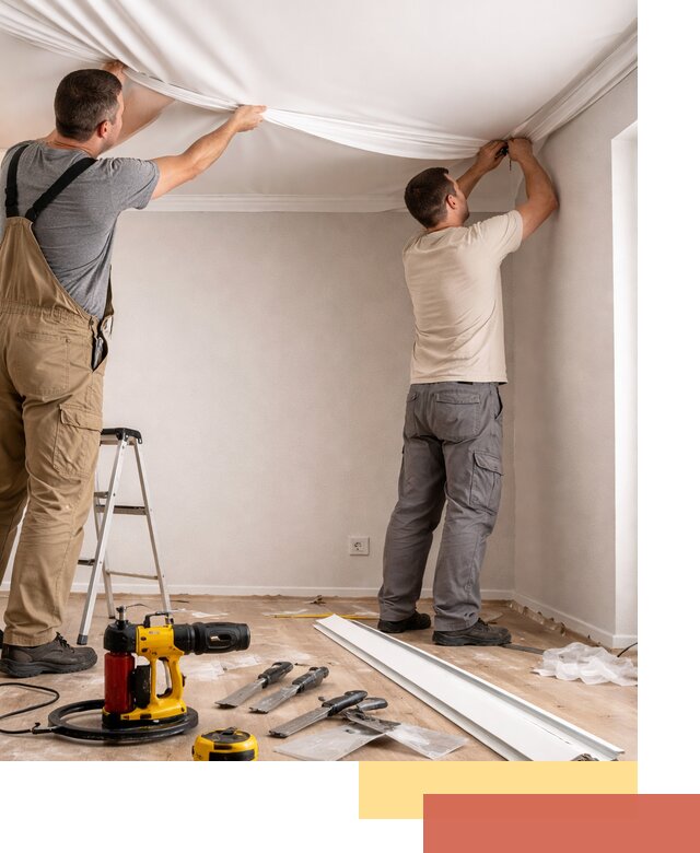 Монтаж ПВХ натяжного потолка в Мончегорске качественно и быстро