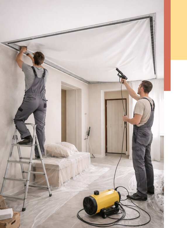 Монтаж натяжного потолка в прихожей в Мончегорске от 2677 руб. под ключ | ОТДЕЛОЧНИК-Мнч