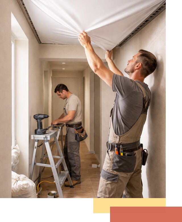 Монтаж натяжного потолка в прихожей в Мончегорске