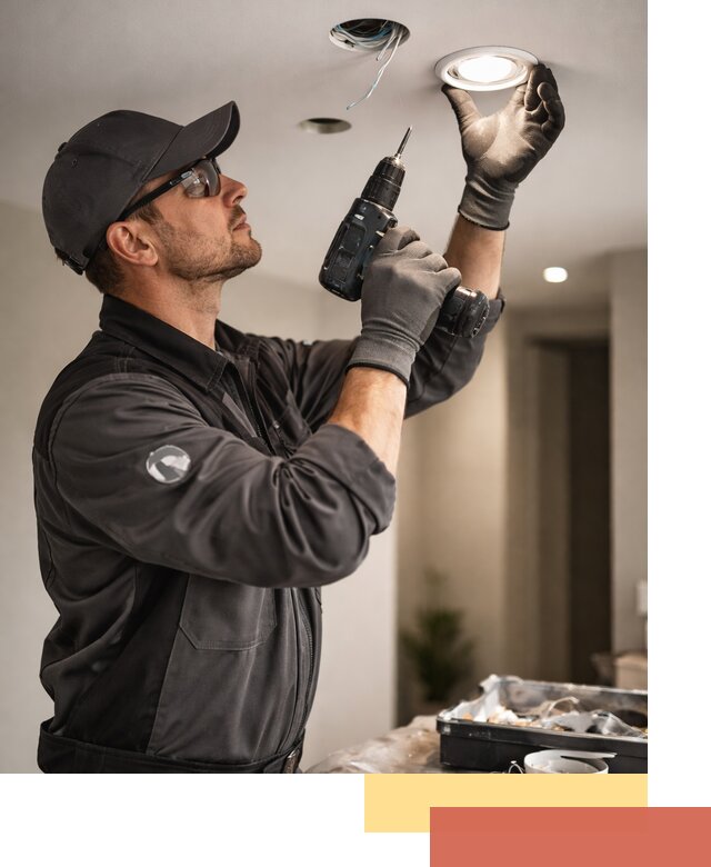 Установка точечных светильников в натяжной потолок в Мончегорске