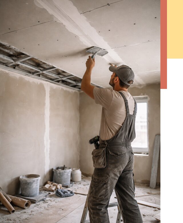 Ремонт потолка из гипсокартона в Мончегорске от 657 руб./м² — быстро и недорого | ОТДЕЛОЧНИК-Мнч