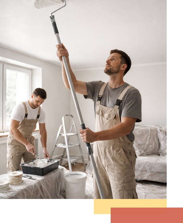 Покраска потолка водоэмульсионной краской в Мончегорске